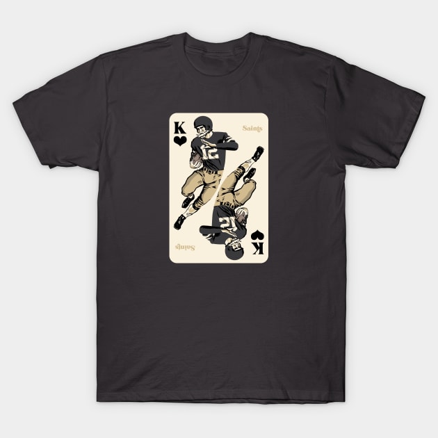 New Orleans Saints King of Hearts T-Shirt by Rad Love